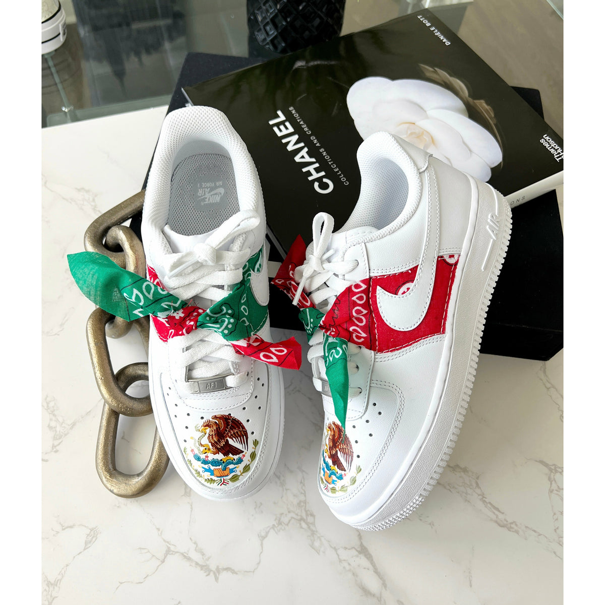 Mexico Bandana AF1s Wavy Creationz